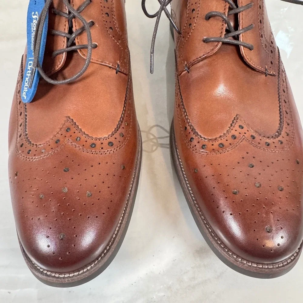 Florsheim‎ Comfortech Wingtip Brogues Brown Leather Dress Shoes Worn Once 12M